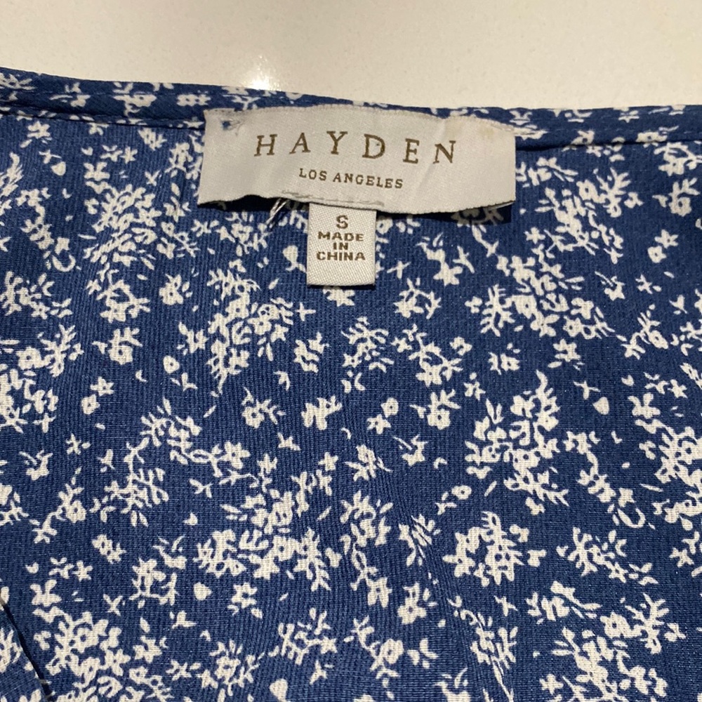 Hayden Navy Floral Maxi Dress with Cream Accents - Picture 12 of 15